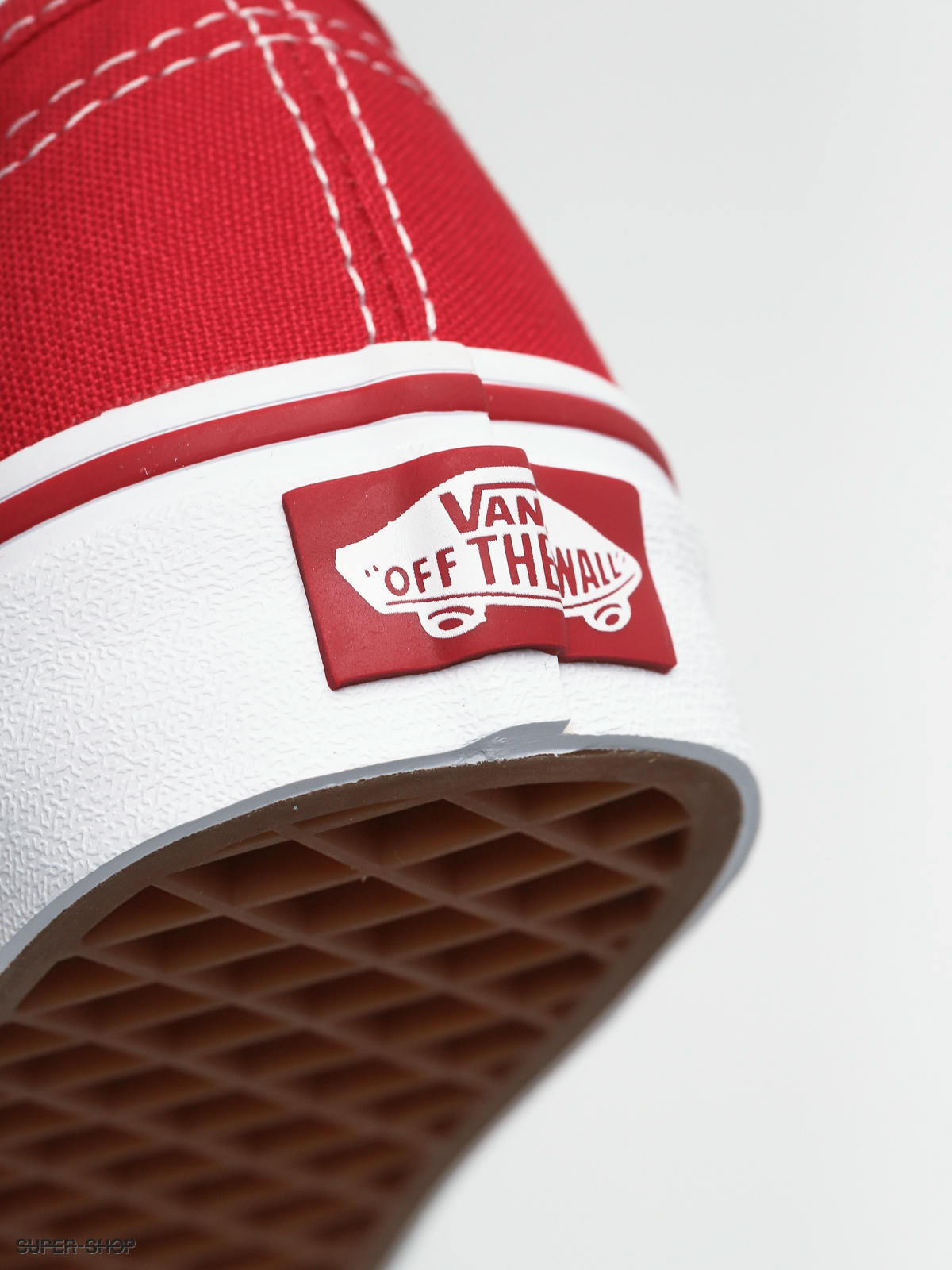 vans red logo shoes