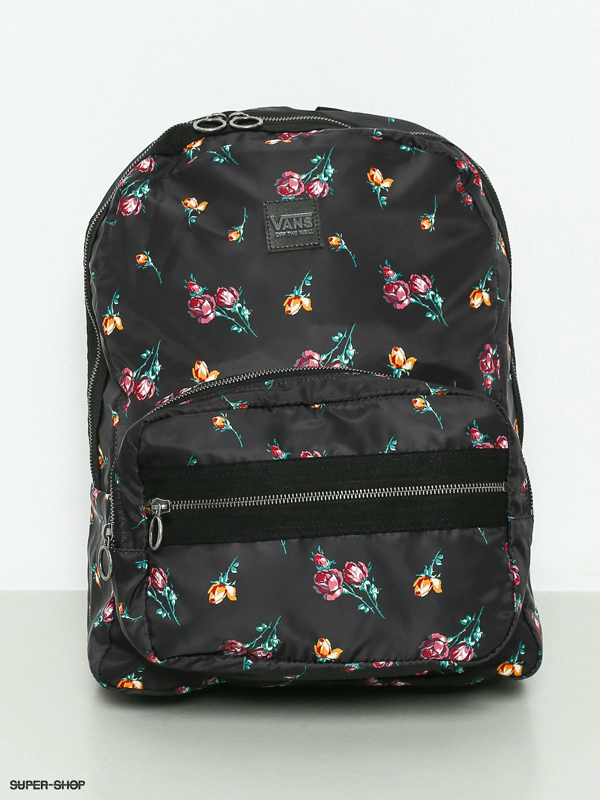 vans satin floral backpack