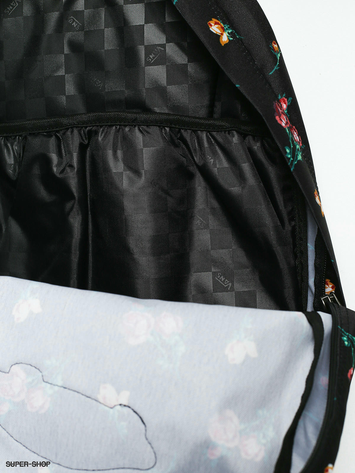 vans satin floral realm backpack