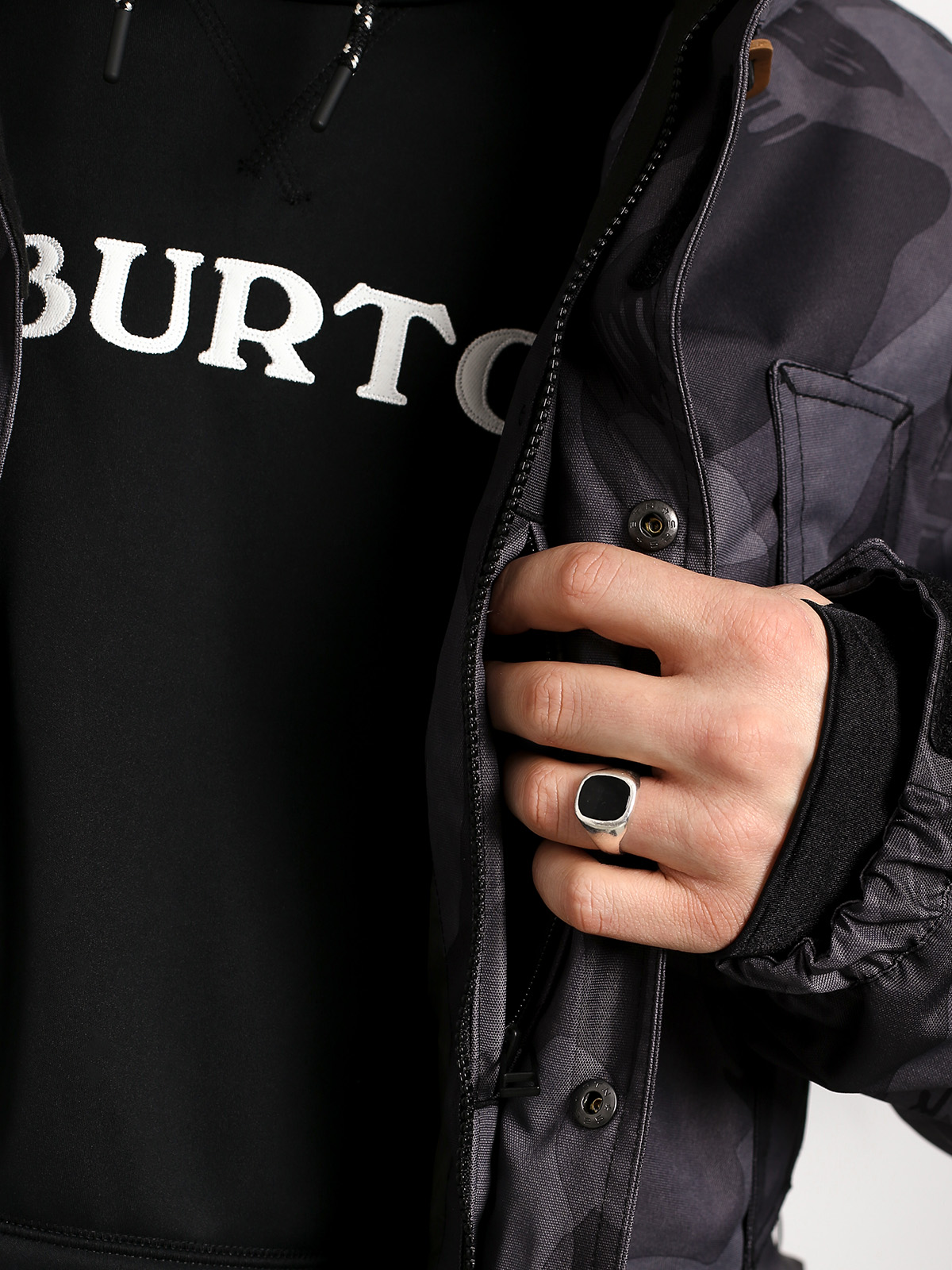 Mens ThirtyTwo Deep Creek Snowboard jacket (black/camo)