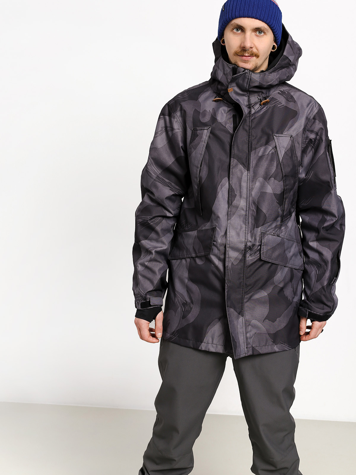 Mens ThirtyTwo Deep Creek Snowboard jacket (black/camo)