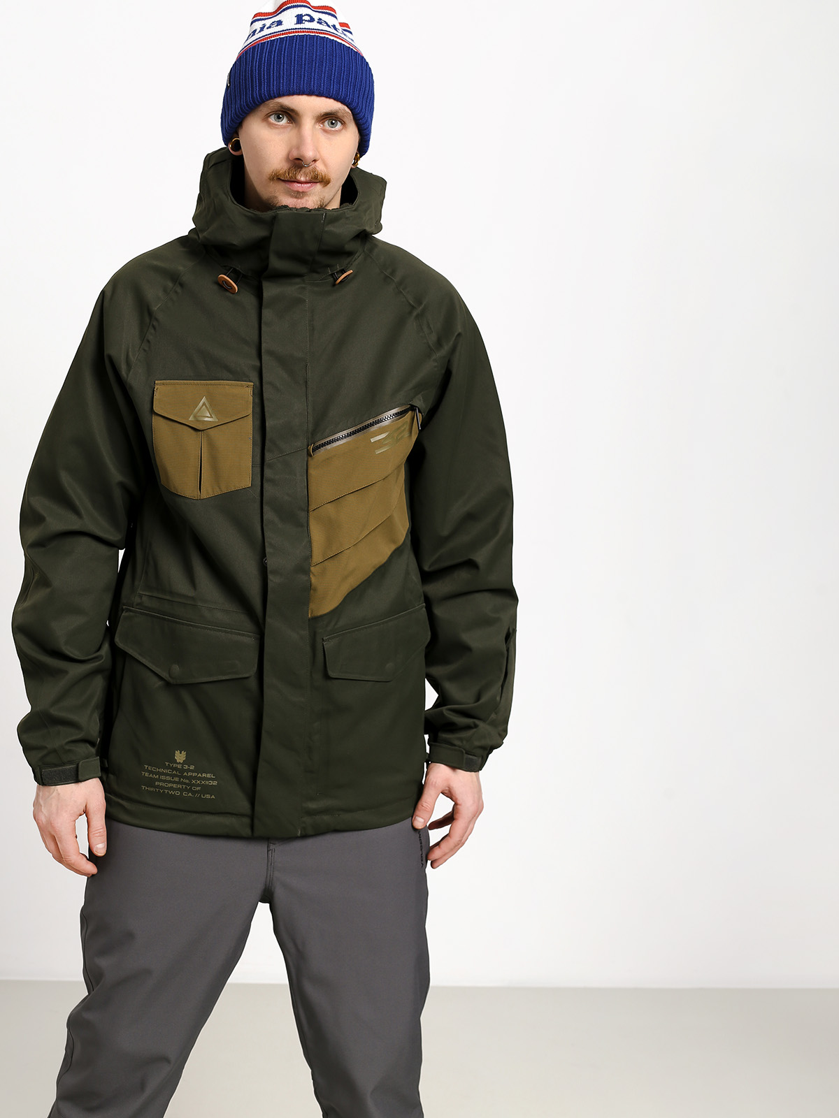Mens ThirtyTwo Surplus Snowboard jacket (military)