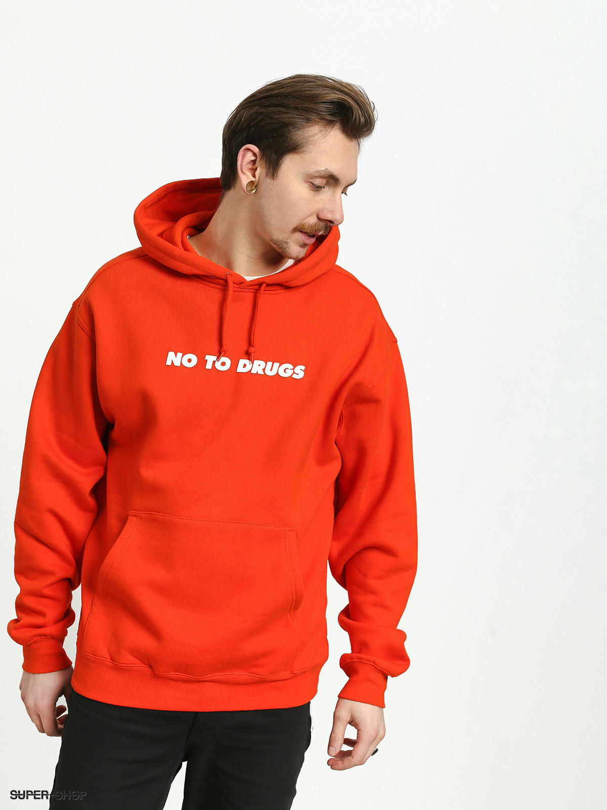 orange color hoodie