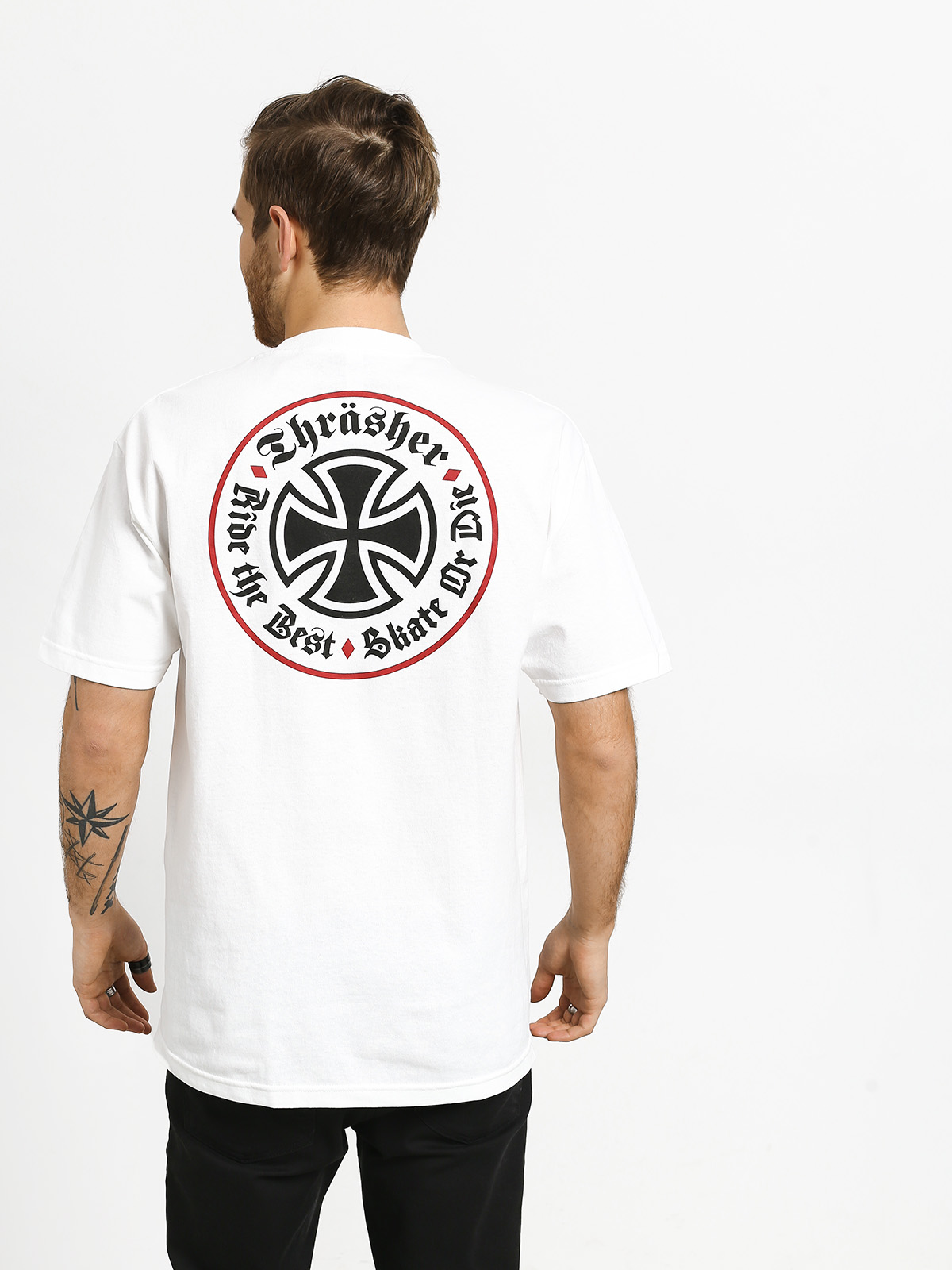 Thrasher Independent T Shirt Футболка Independent X Thrasher біла