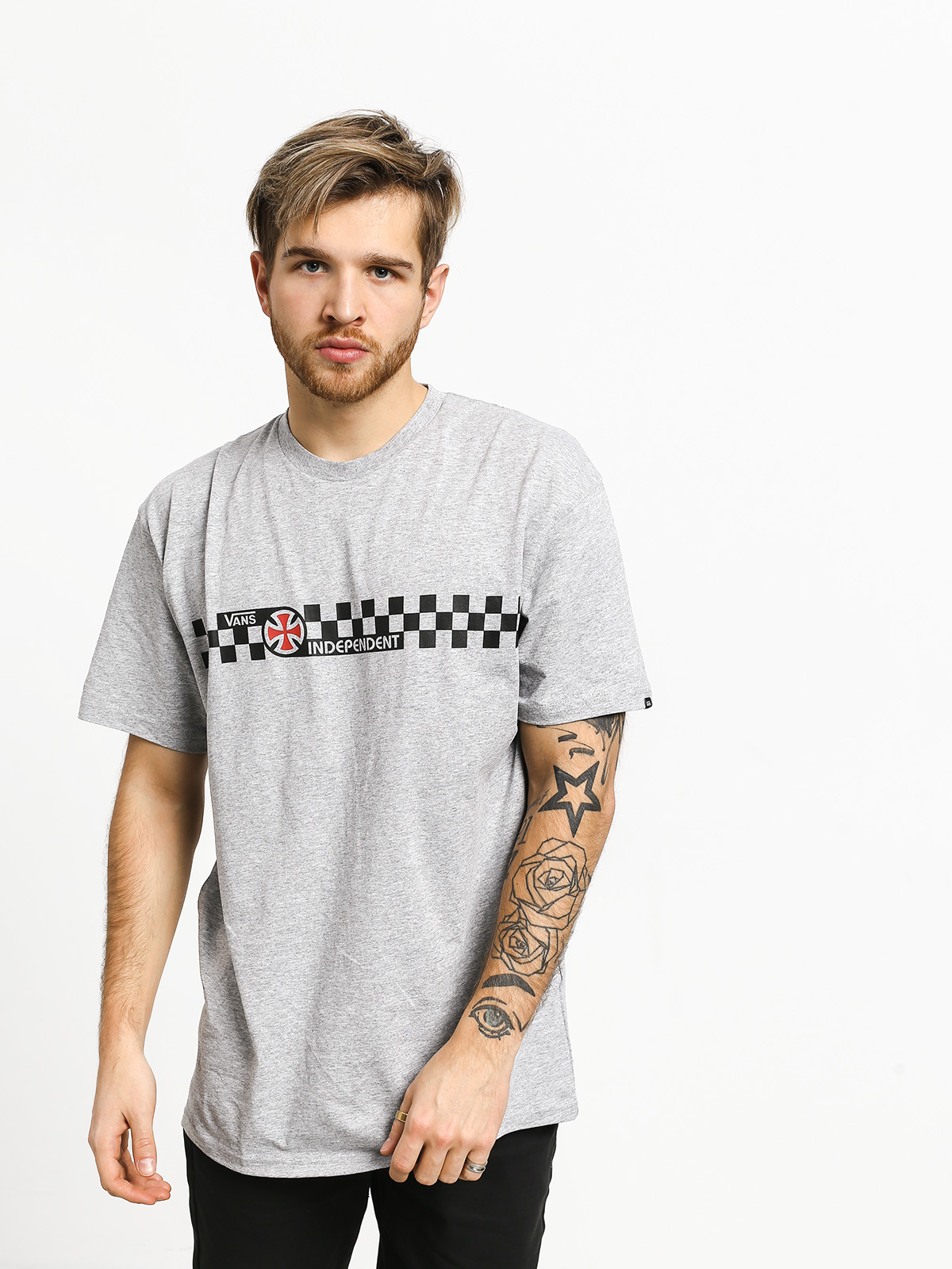 Vans T-shirt X Independent Checkerboard (athletic heather)