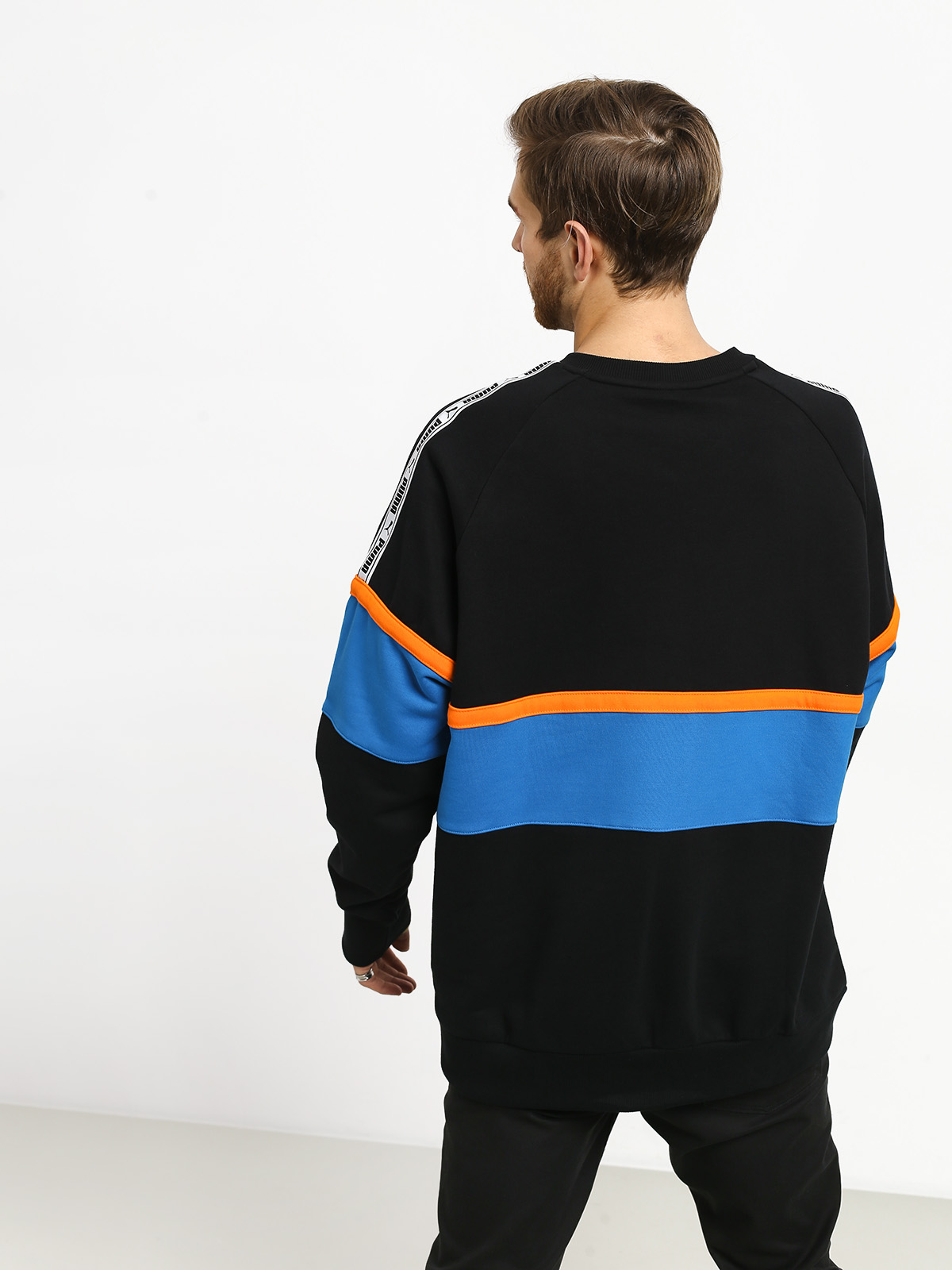 puma tape tie waist crew sweatshirt