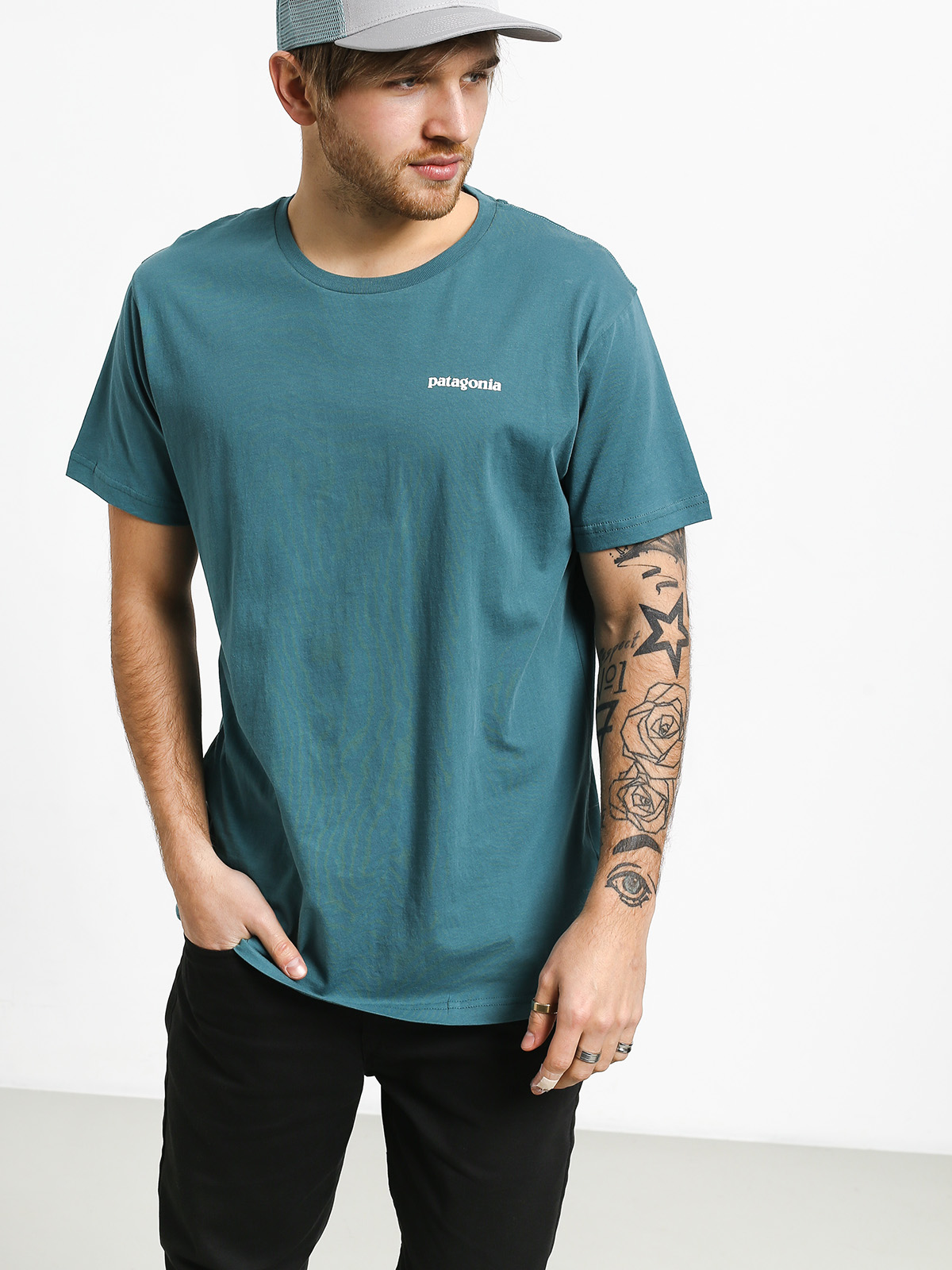 Patagonia Logo Organic T-shirt (tasmanian teal)