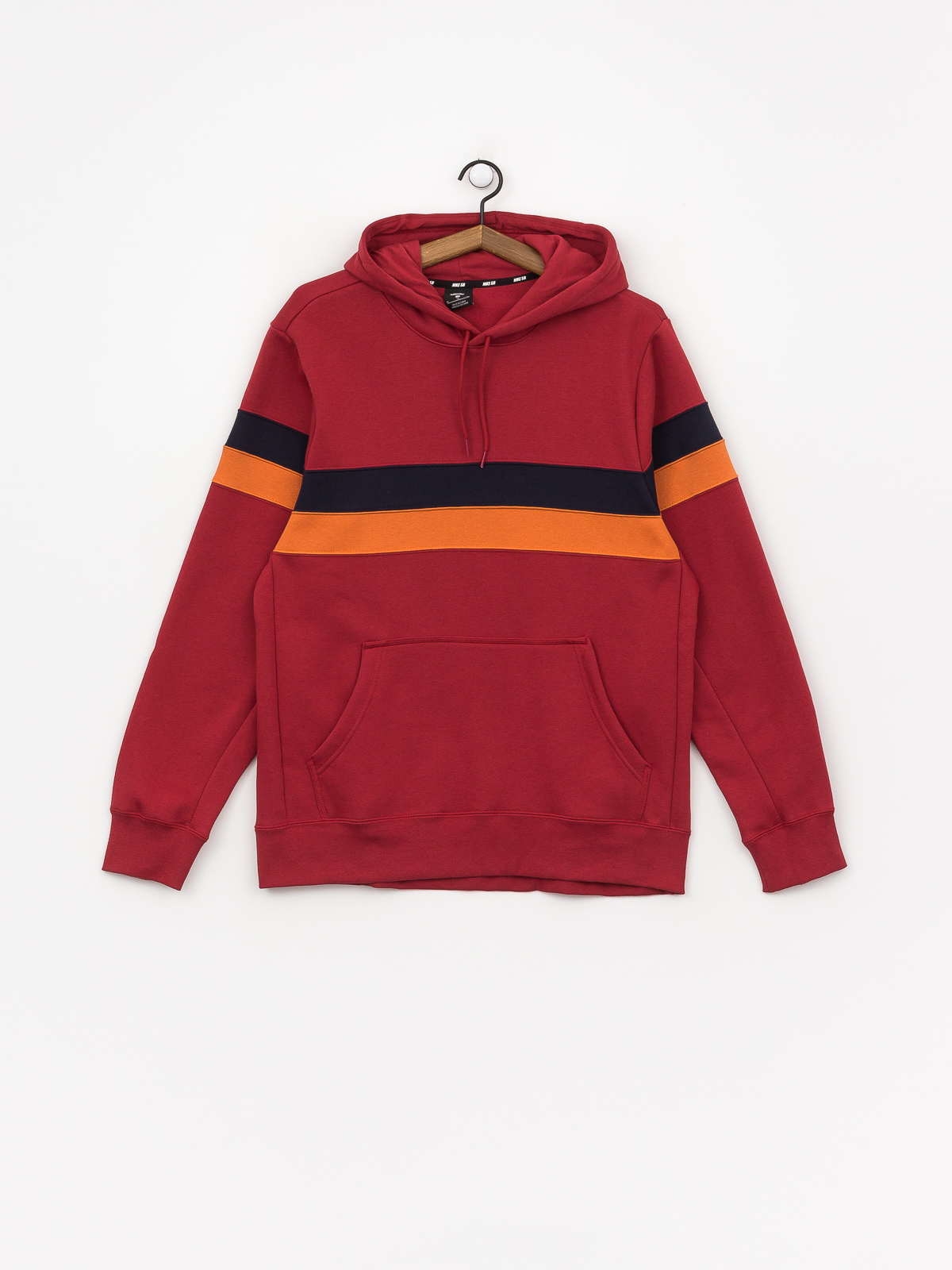 Nike SB Icon Stripes HD Hoodie (team crimson/obsidian/cinder orange)