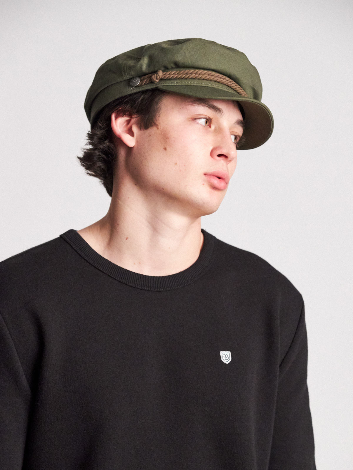 brixton fiddler cap military olive