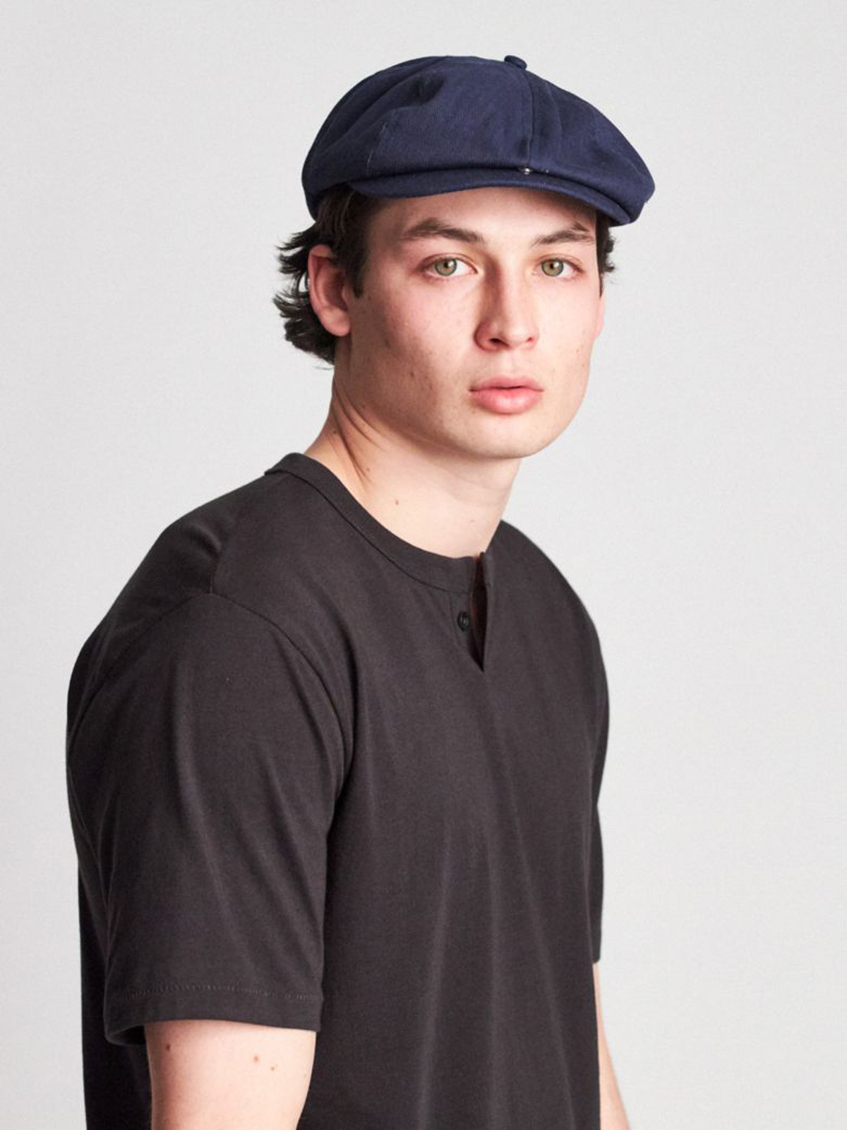 Brixton Brood Adj Snap ZD Flat cap (washed navy)