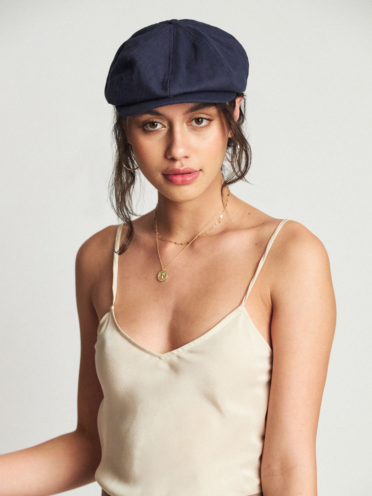 Brixton Brood Adj Snap ZD Flat cap (washed navy)