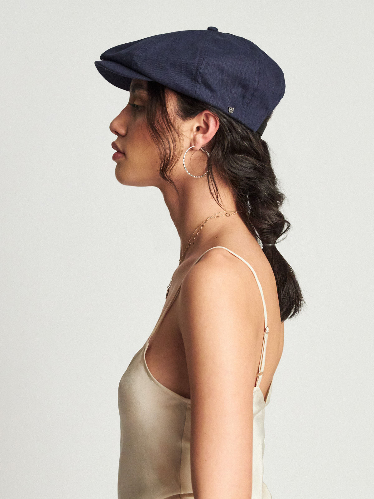 Brixton Brood Adj Snap ZD Flat cap (washed navy)