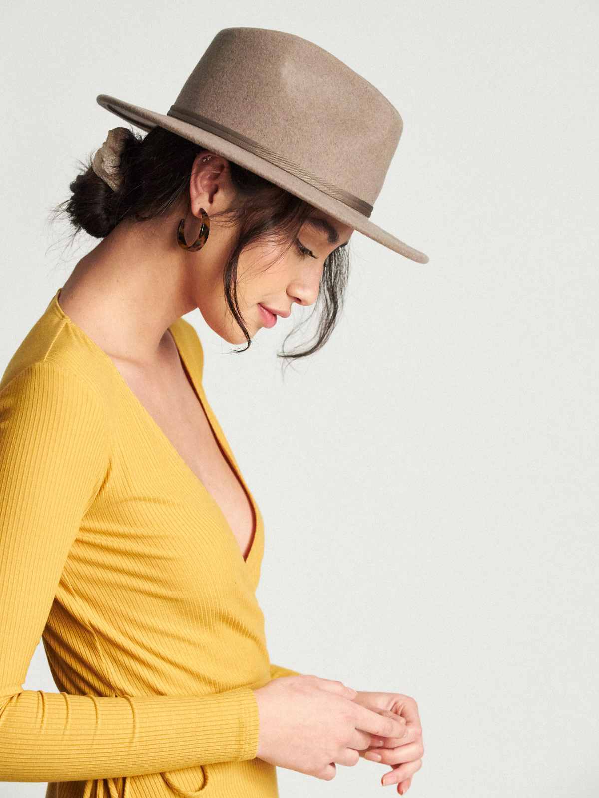 Brixton Coleman Fedora Hat - grey (heather natural) display picture 2