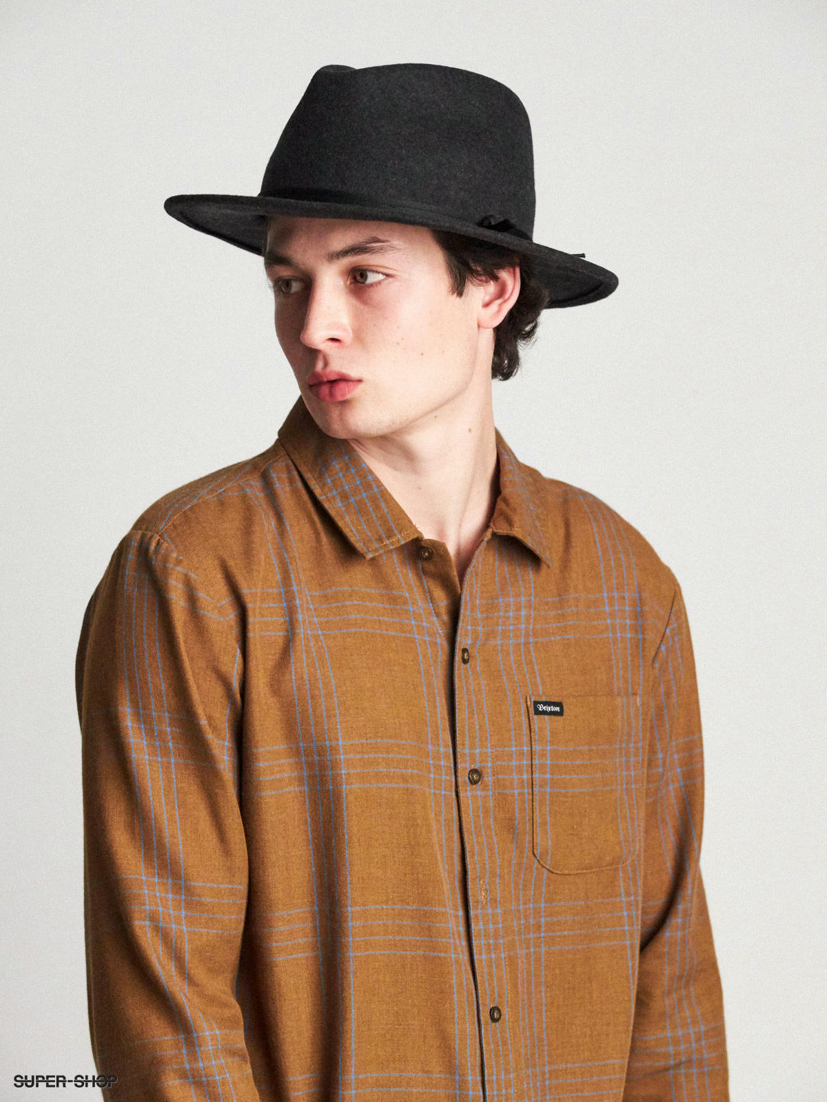 brixton coleman fedora black