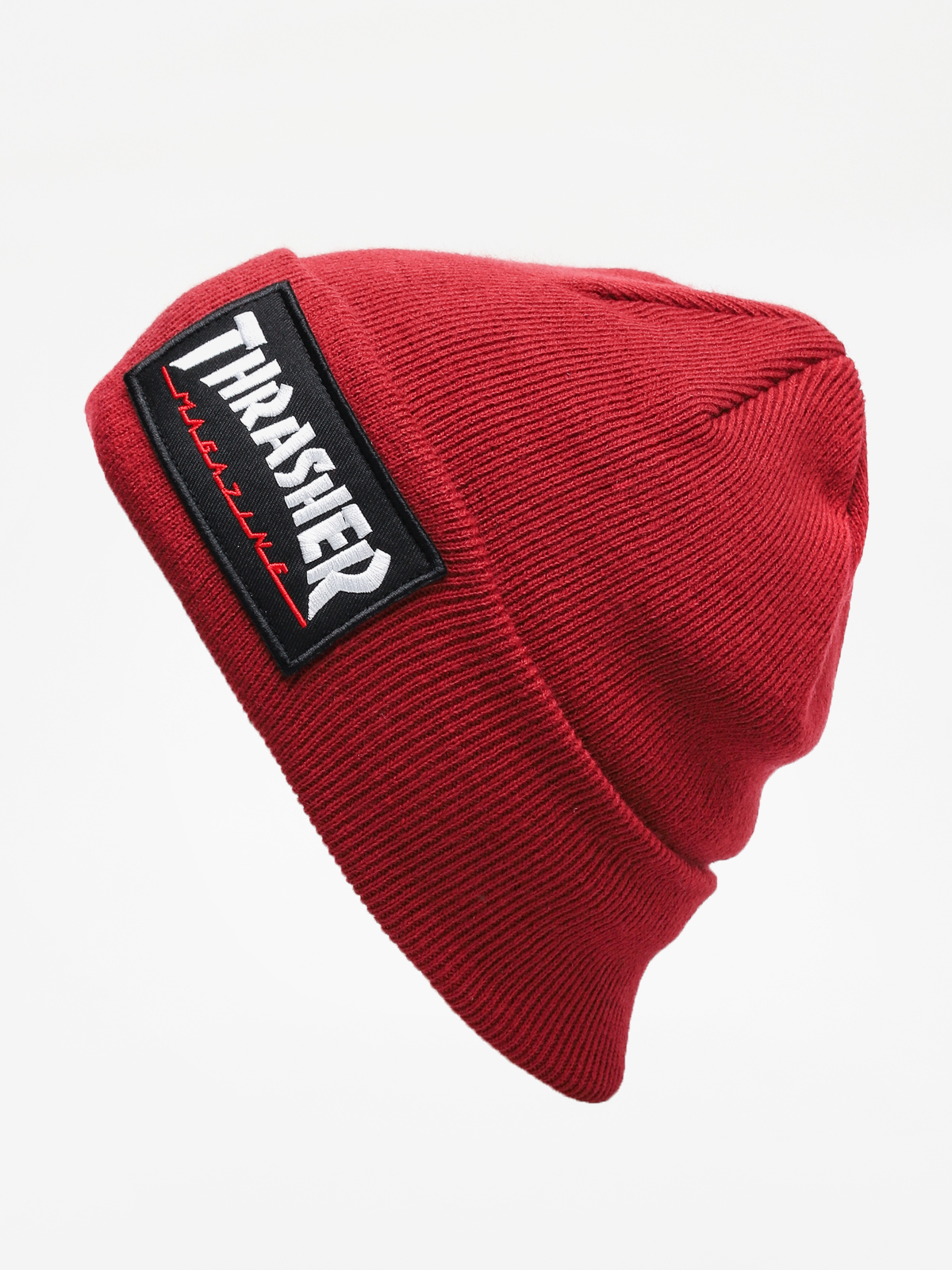 Thrasher Logo Patch Beanie (maroon)