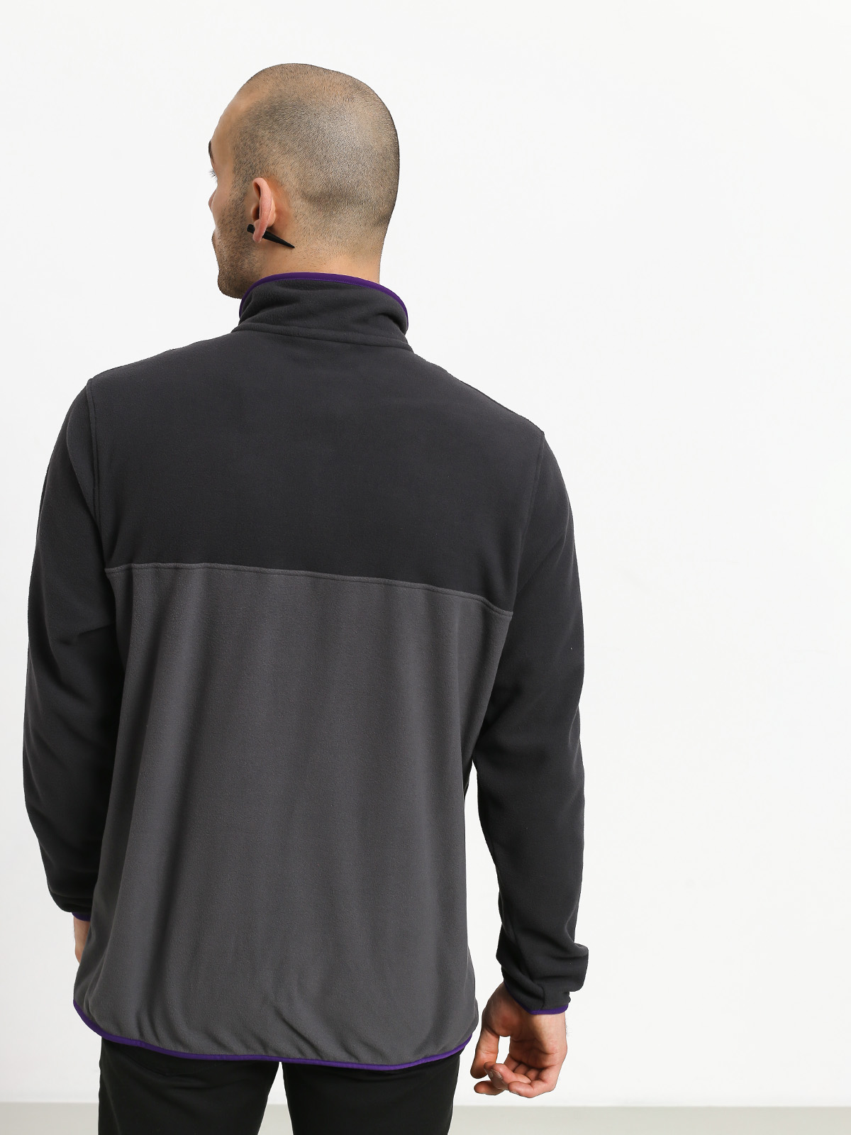 Herren Patagonia Micro D Snap T Fleece jacke (forge grey)