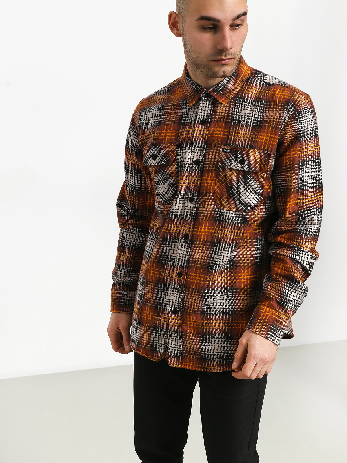 Brixton Bowery Lw Flannel Hemd (burnt orange)