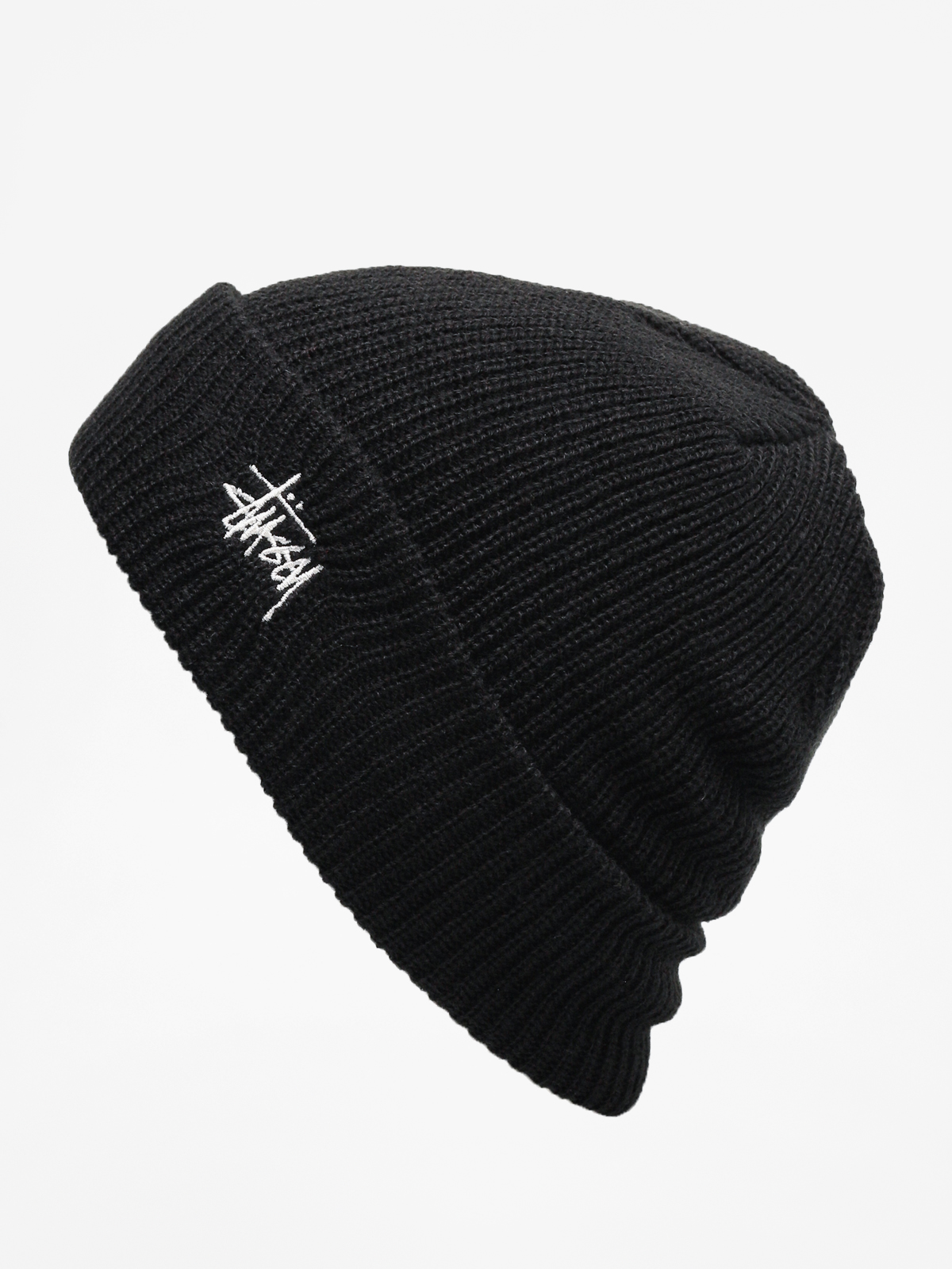 stussy basic cuff beanie black