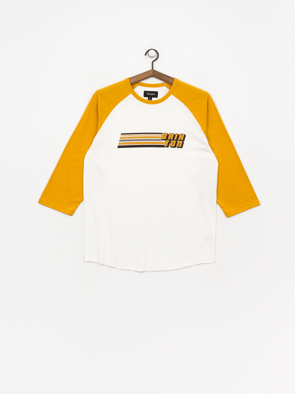 Brixton Chiba 3/4 T-shirt (off white/gold)