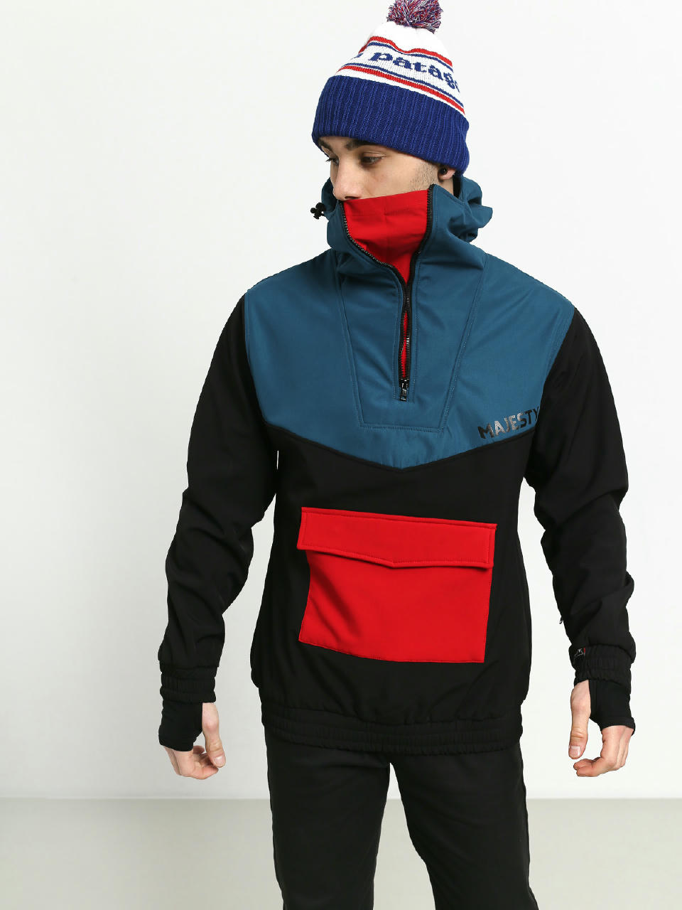 Mens Majesty Anorak Snowboard jacket (black/red/blue)