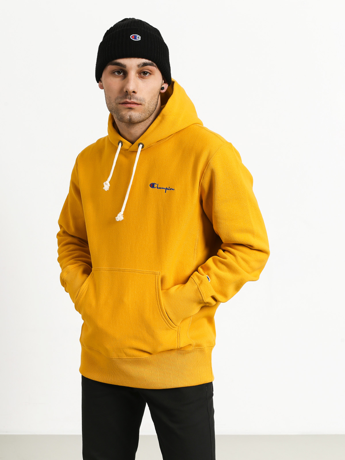 neon orange champion hoodie