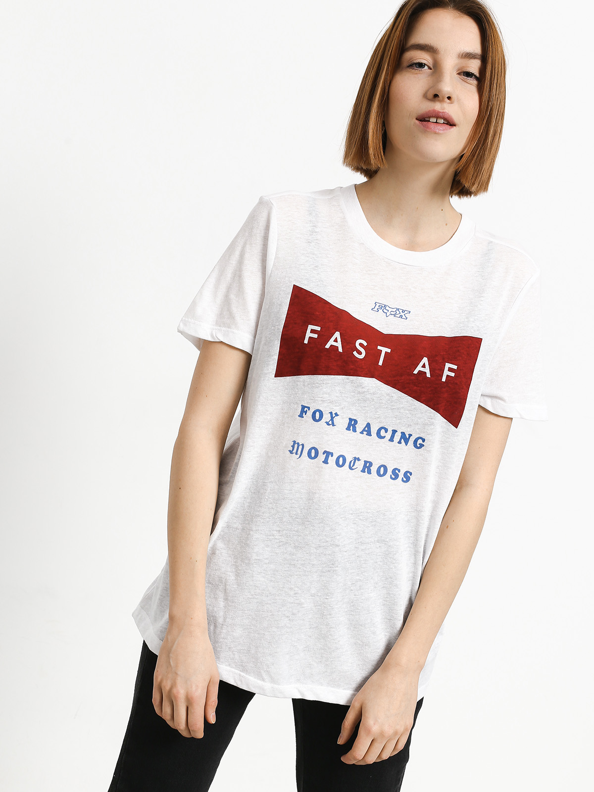 Fox T-shirt Fast Af Wmn (wht)