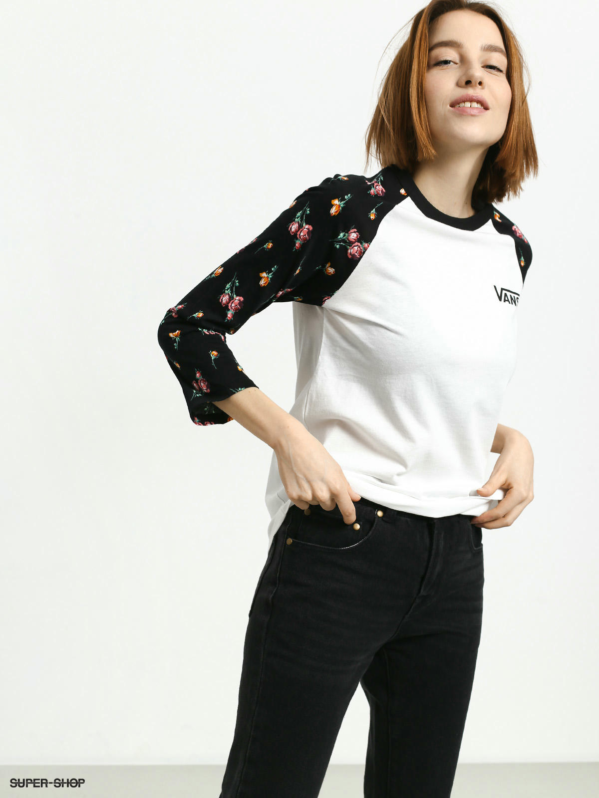 vans raglan t shirt women's