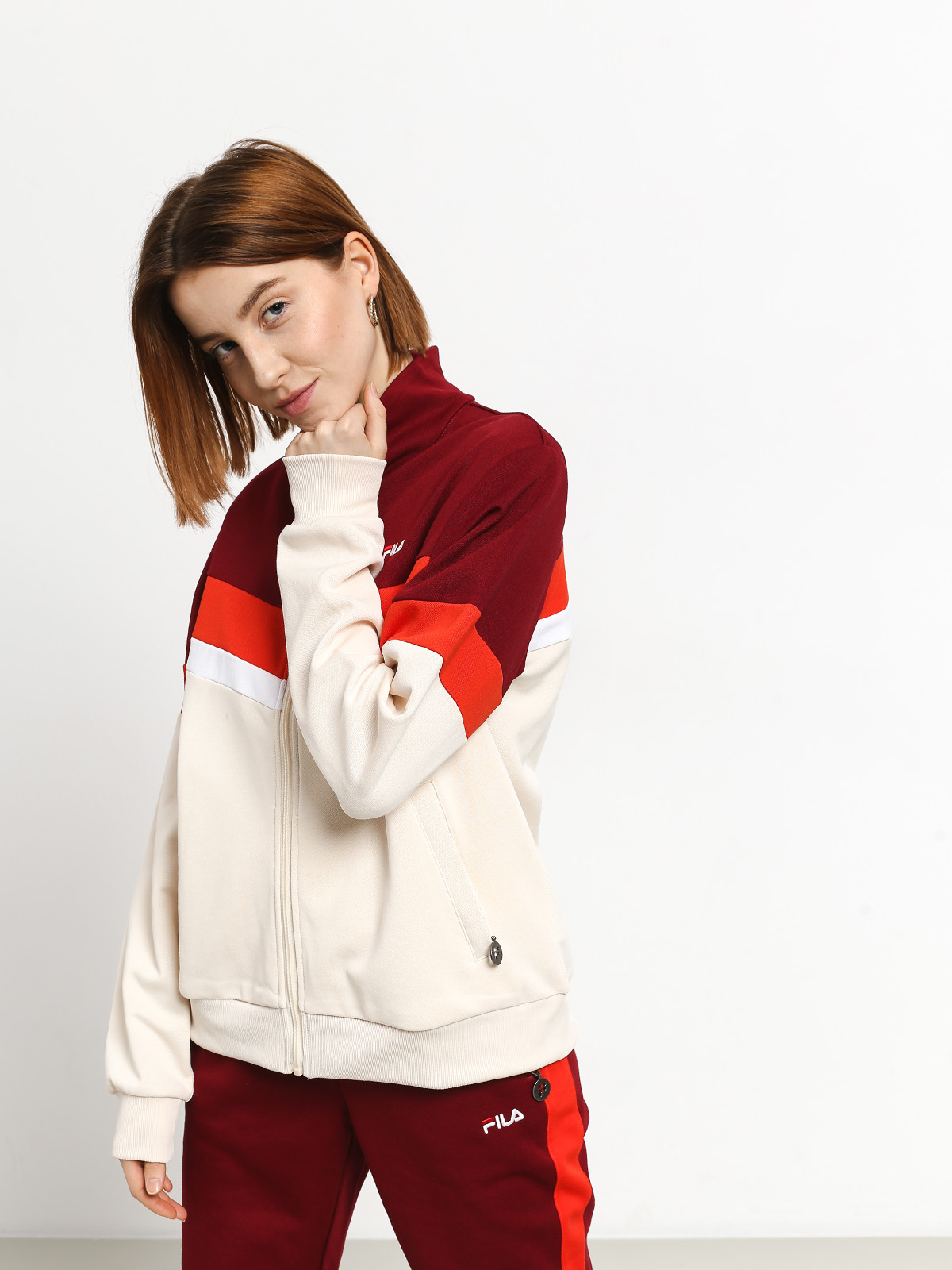 Fila Nantale Jacket Wmn (rhubarb/whitecap gray/fiesta/bright white)