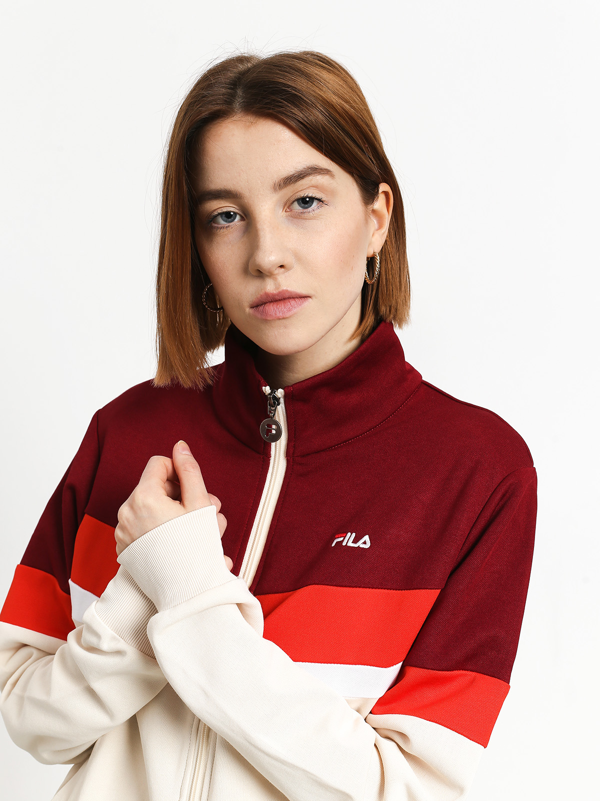 Fila Nantale Jacket Wmn (rhubarb/whitecap gray/fiesta/bright white)