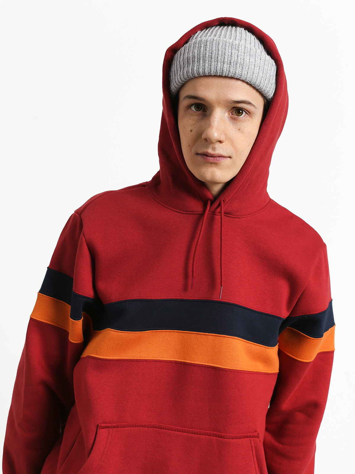 Nike SB Icon Stripes HD Hoodie (team crimson/obsidian/cinder orange)