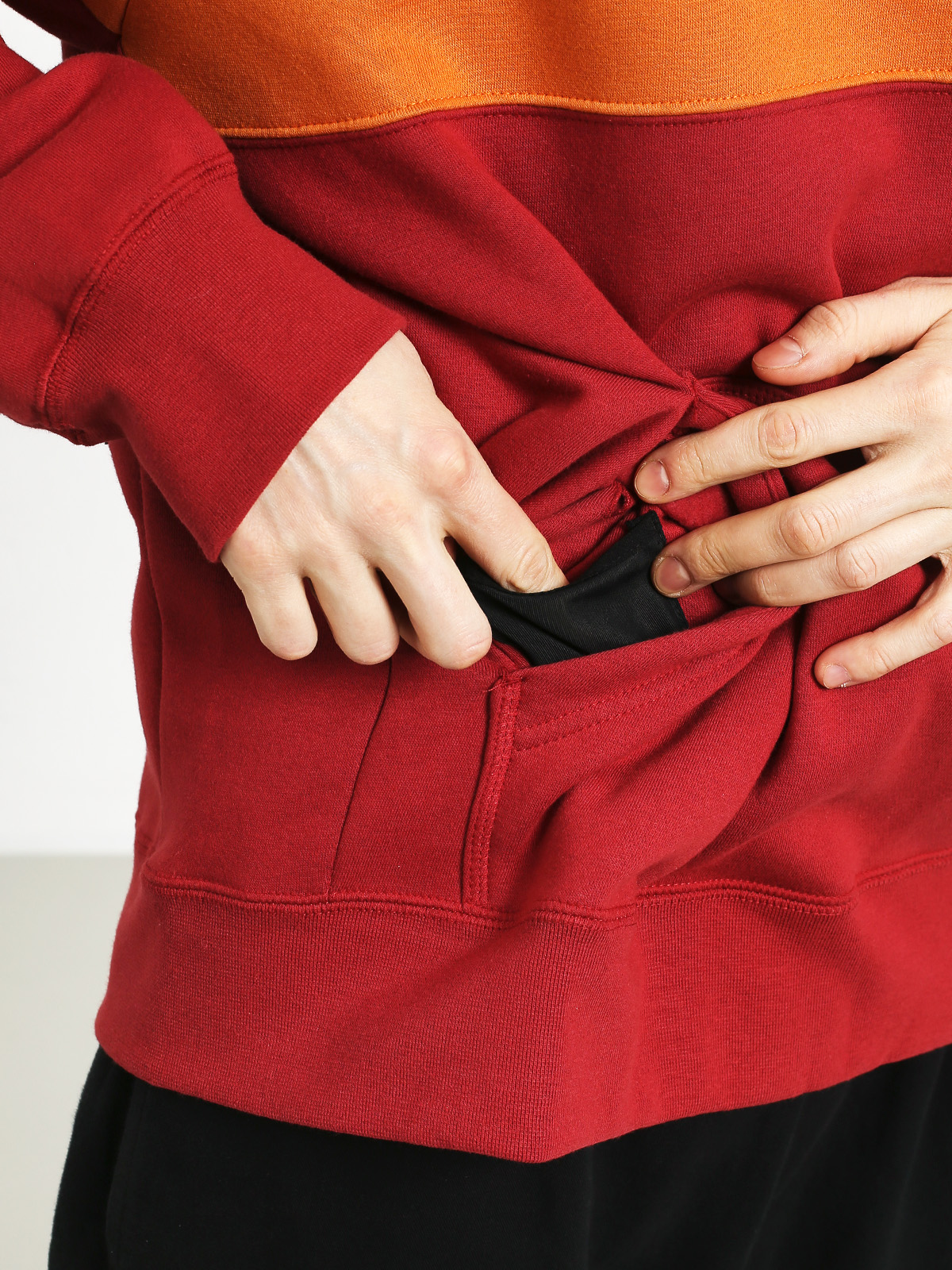 Nike SB Icon Stripes HD Hoodie (team crimson/obsidian/cinder orange)