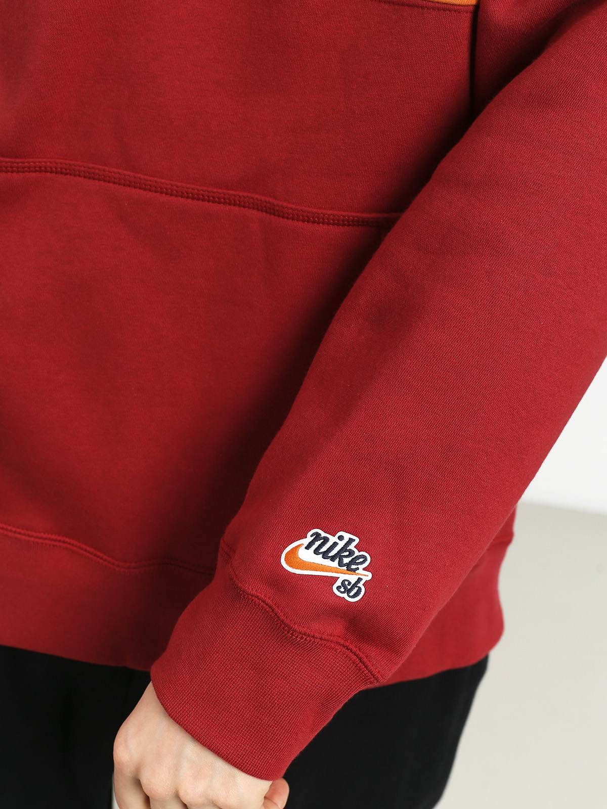 Nike SB Icon Stripes HD Hoodie (team crimson/obsidian/cinder orange)