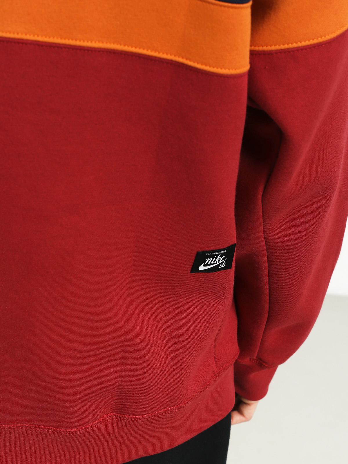 Nike SB Icon Stripes HD Hoodie (team crimson/obsidian/cinder orange)