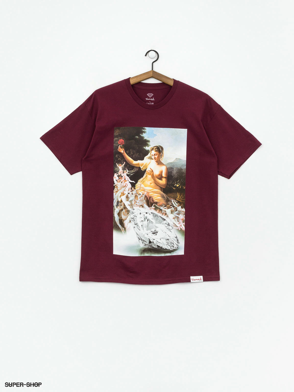 burgundy diamond supply shirt