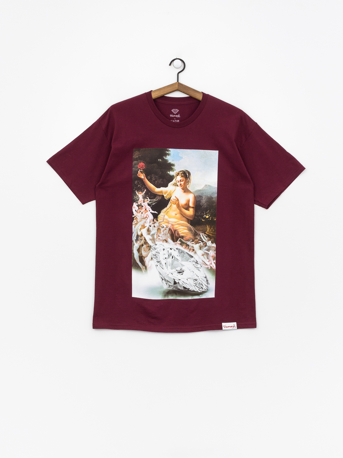 Burgundy diamond supply deals shirt