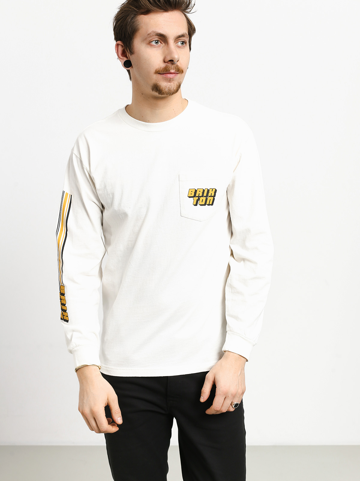 Brixton Chiba Stt Pkt Longsleeve (off white)