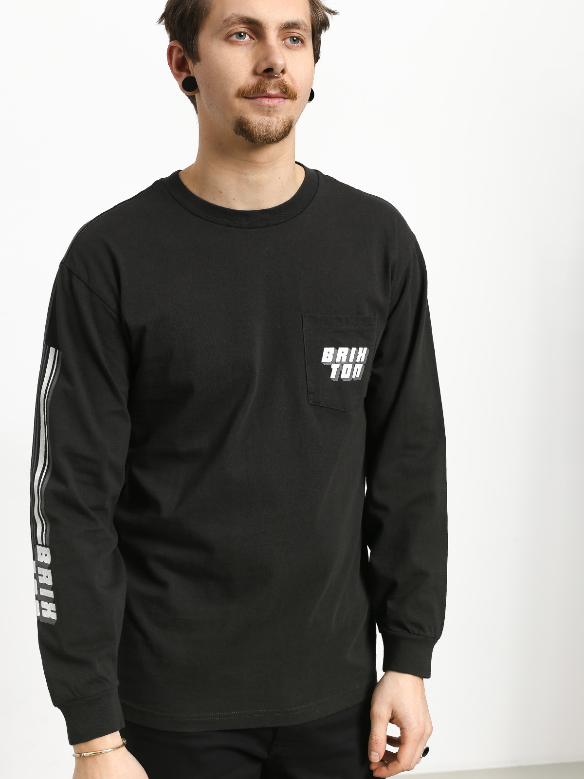Brixton Chiba Stt Pkt Longsleeve (washed black)
