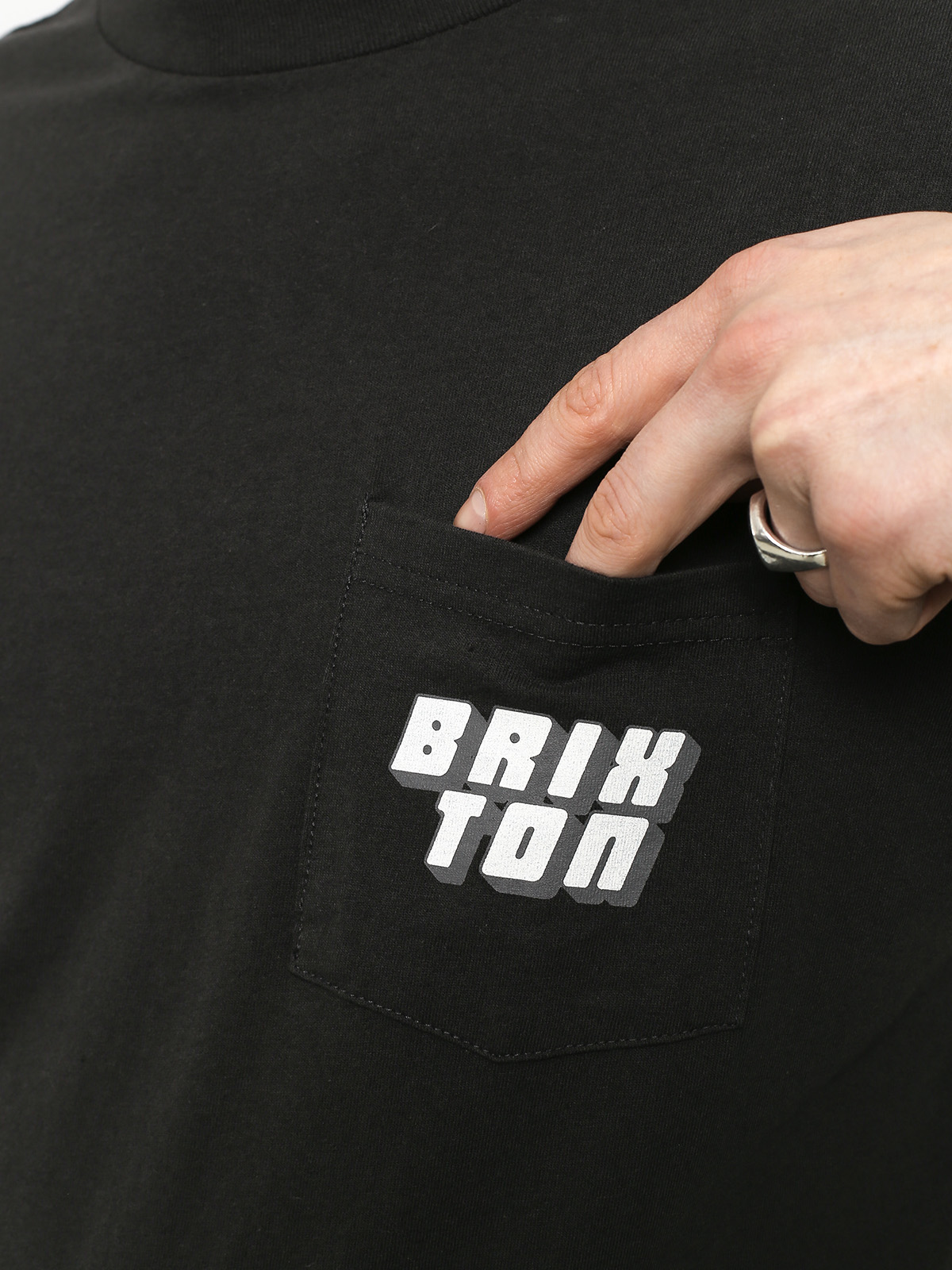 Brixton Chiba Stt Pkt Longsleeve (washed black)