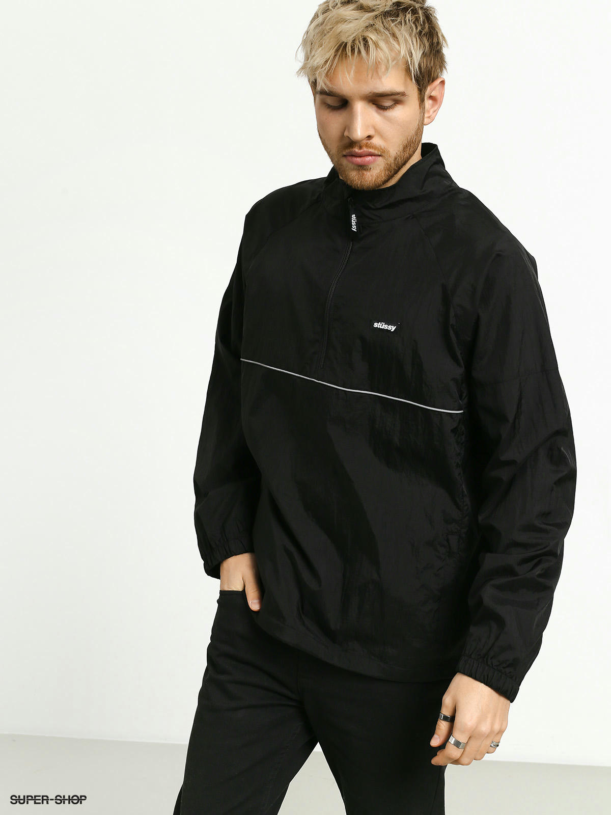 Pullover windbreaker hotsell no hood