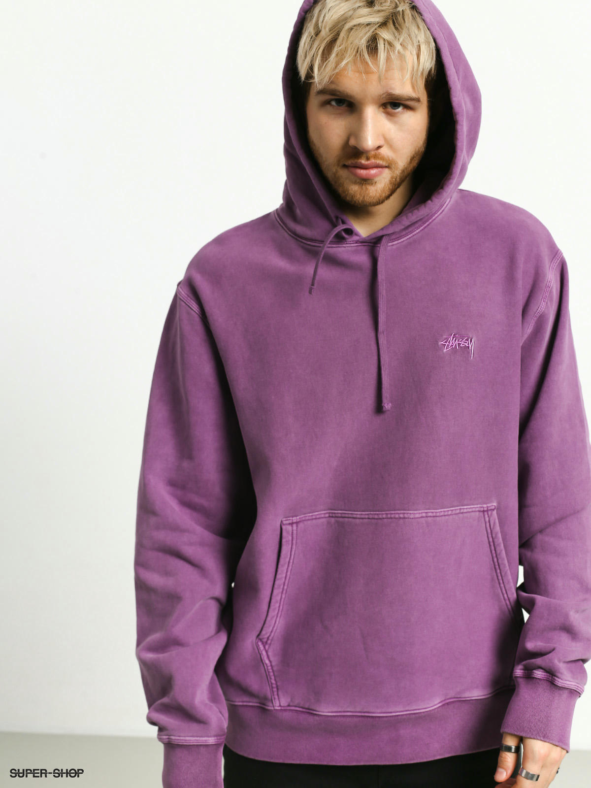 stussy hoodie purple