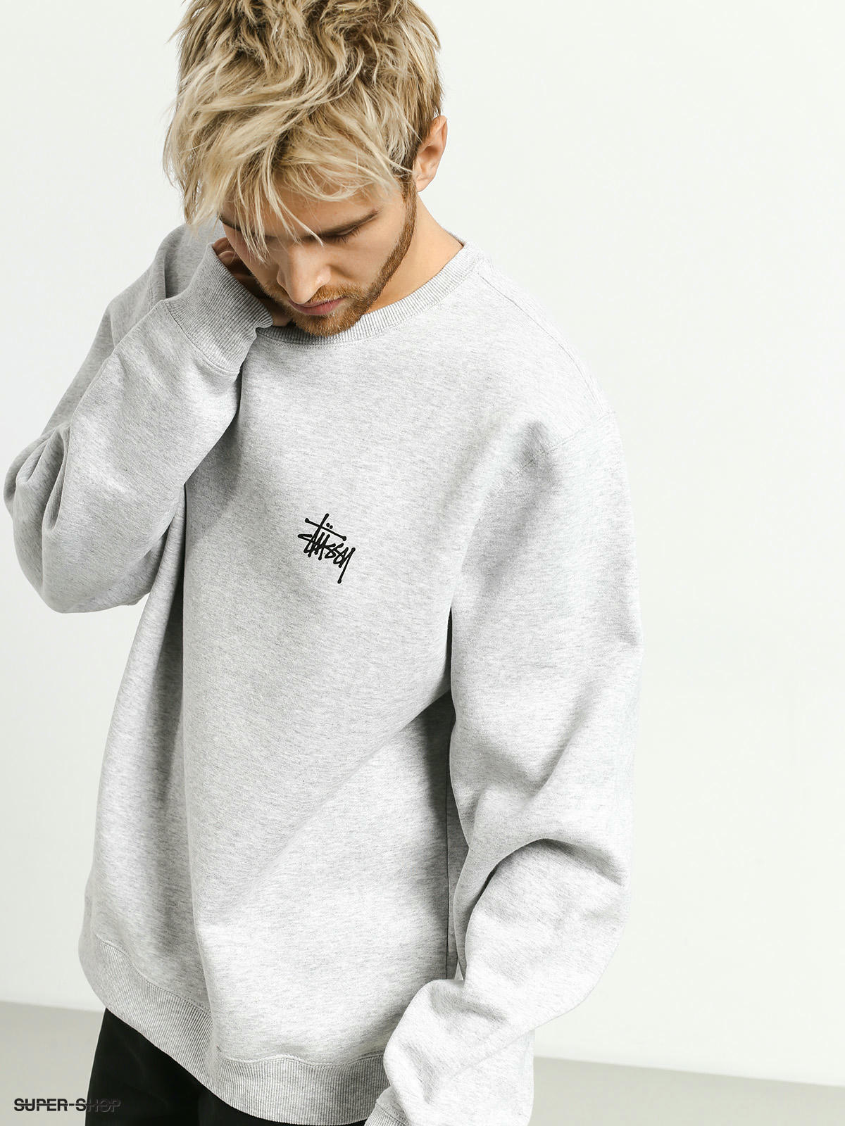 stussy basic crew sweatshirt