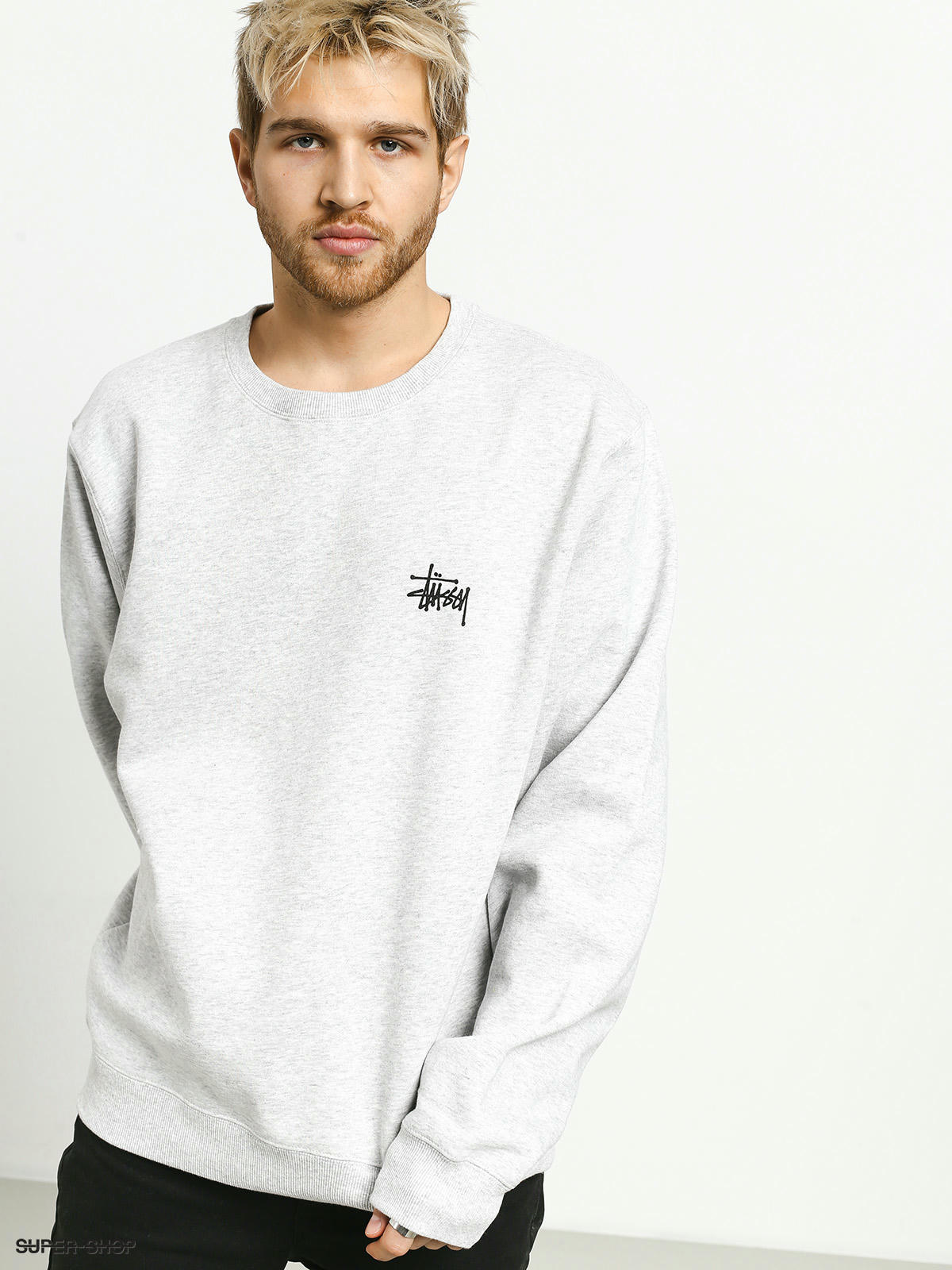 stussy basic crew sweatshirt