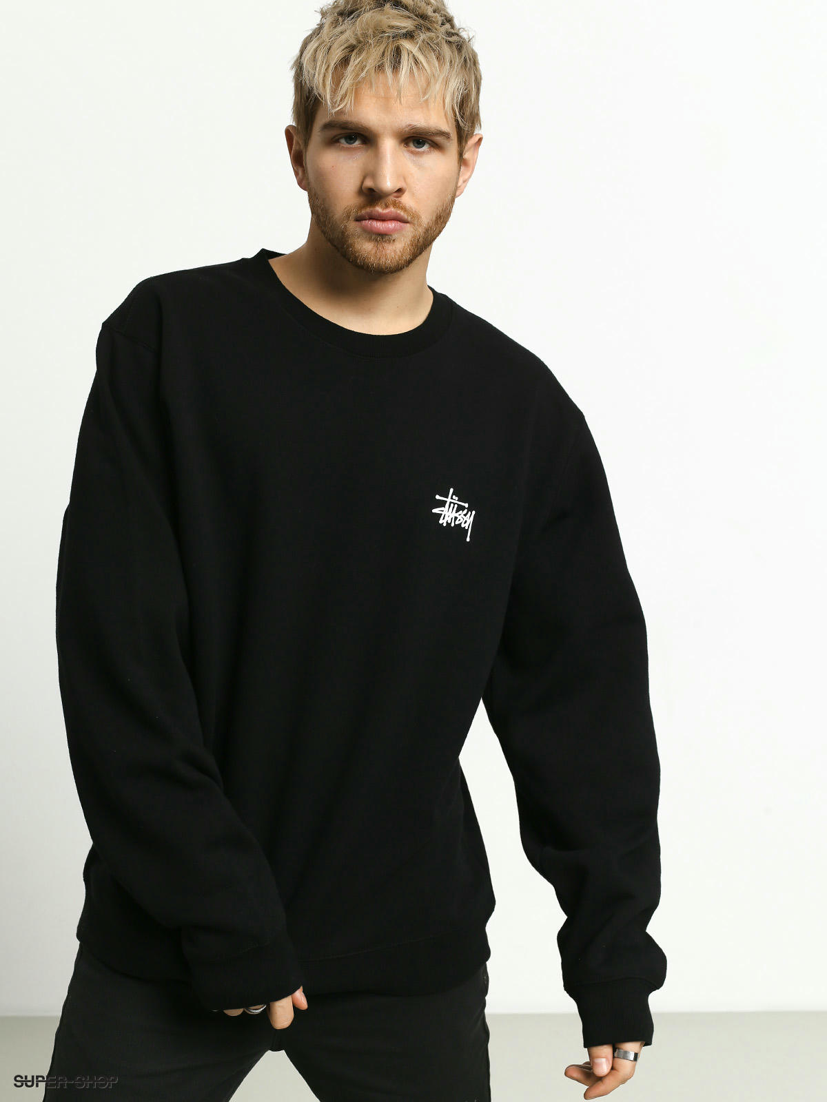 stussy basic crew sweatshirt