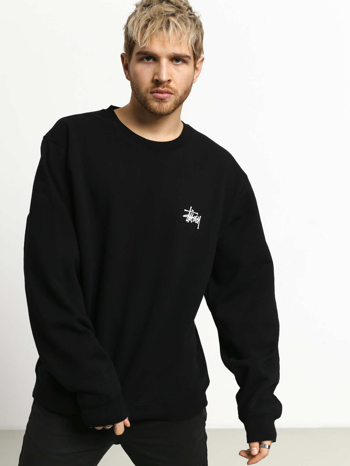 Stussy Basic Crew Sweatshirt (black)