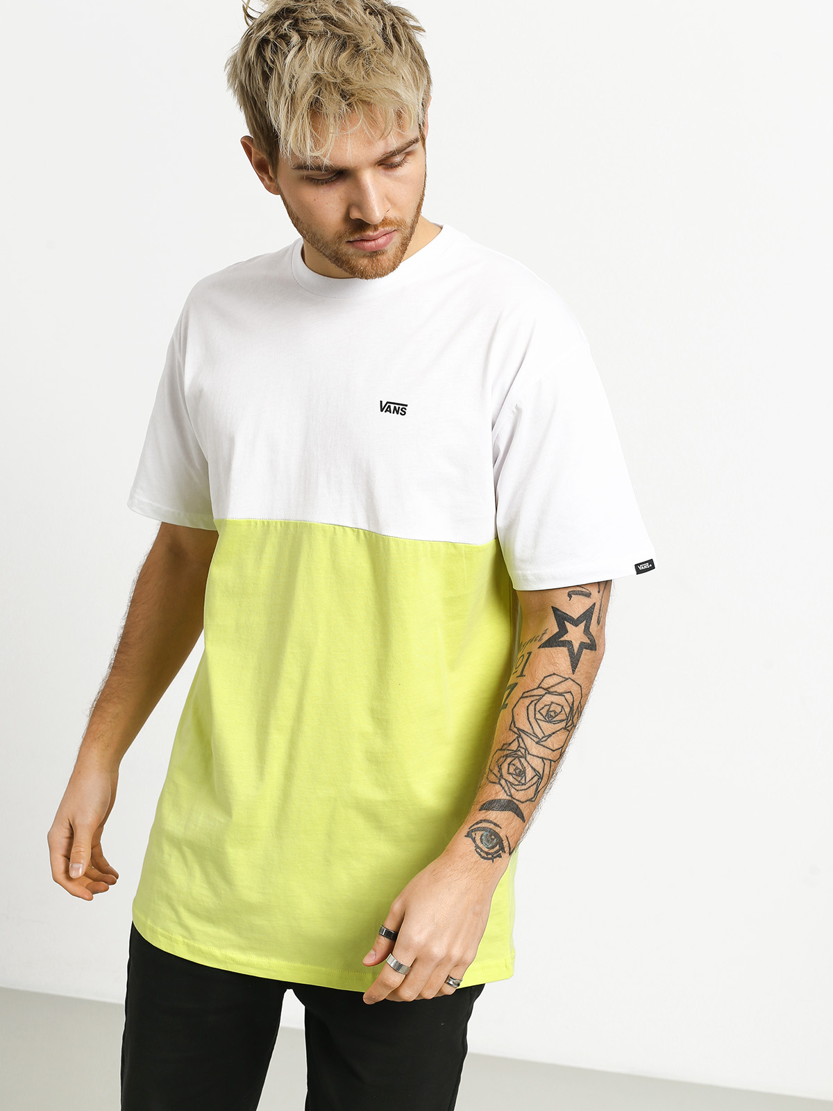 Vans ColorBlock T-shirt (white/sunny lime)