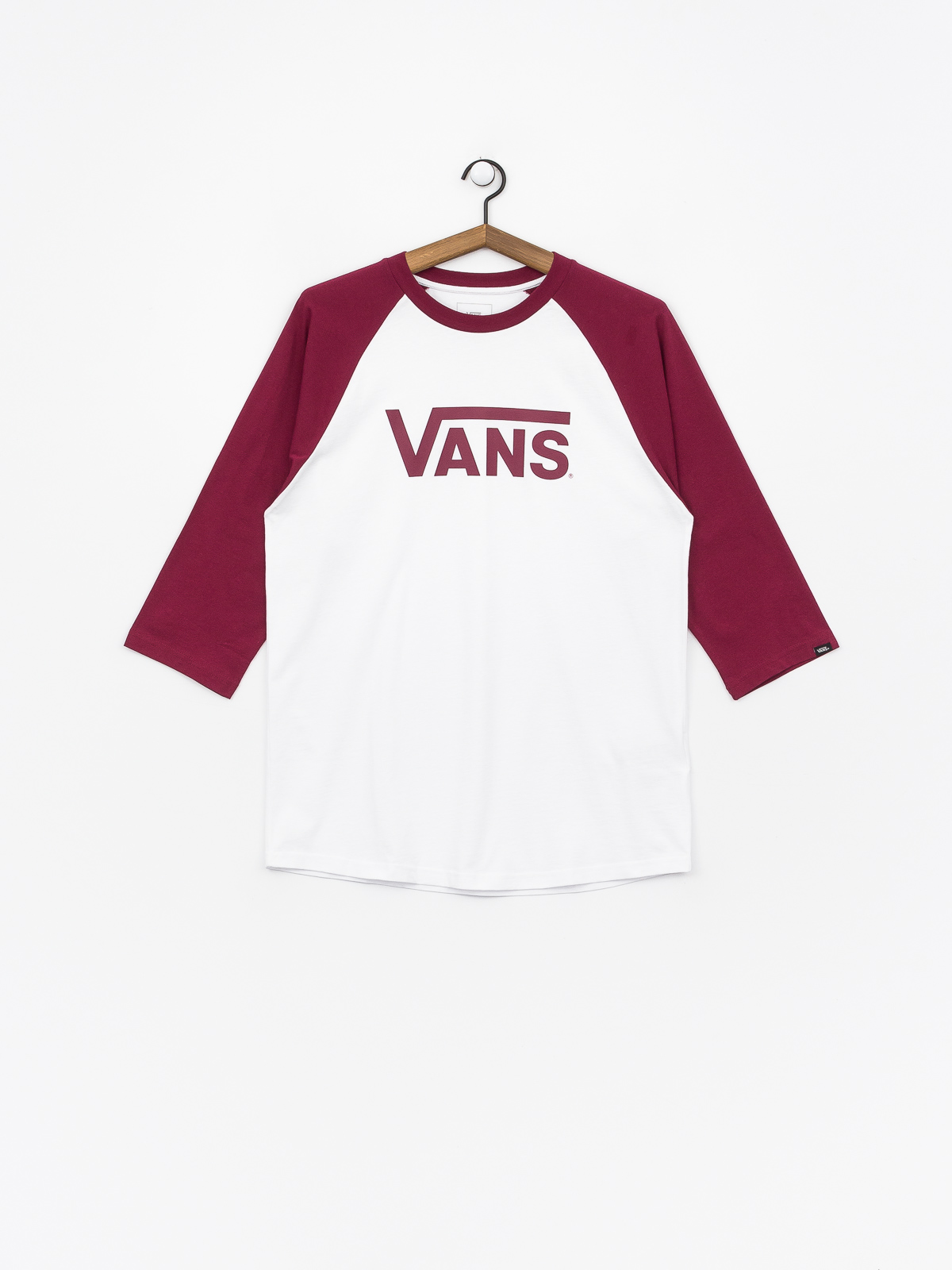 Vans Classic Raglan T-shirt (white/rhumba red)