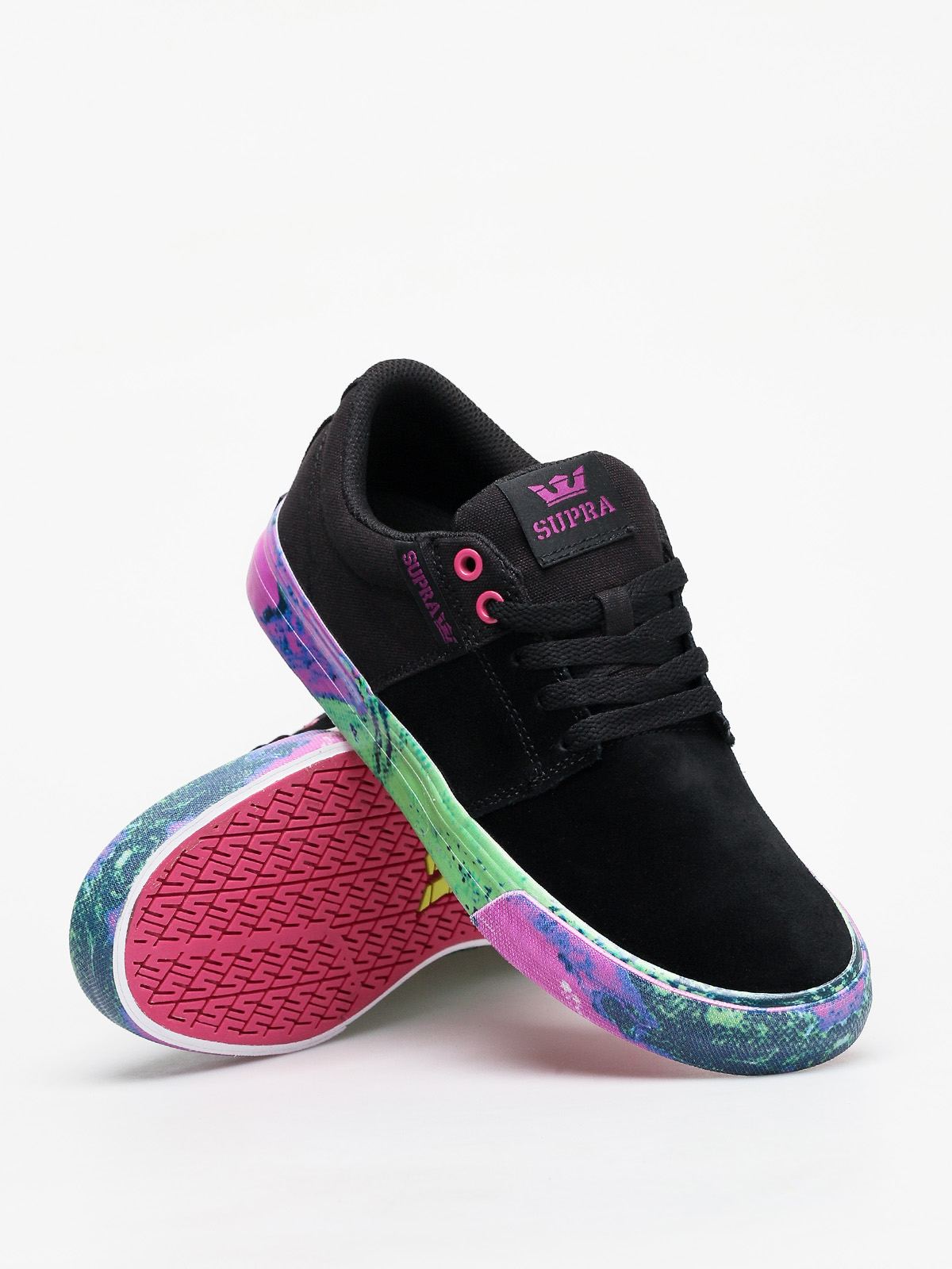 Supra Stacks Vulc II Shoes (black neon acid)