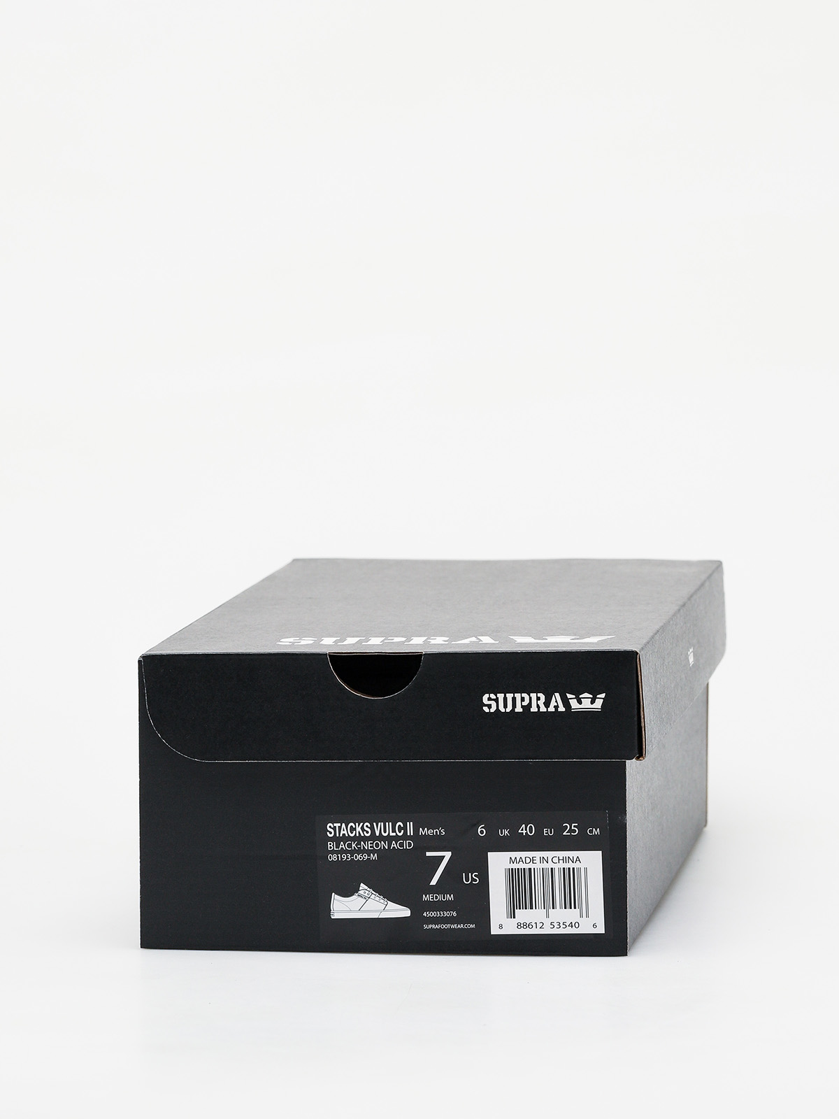 Supra Stacks Vulc II Shoes (black neon acid)