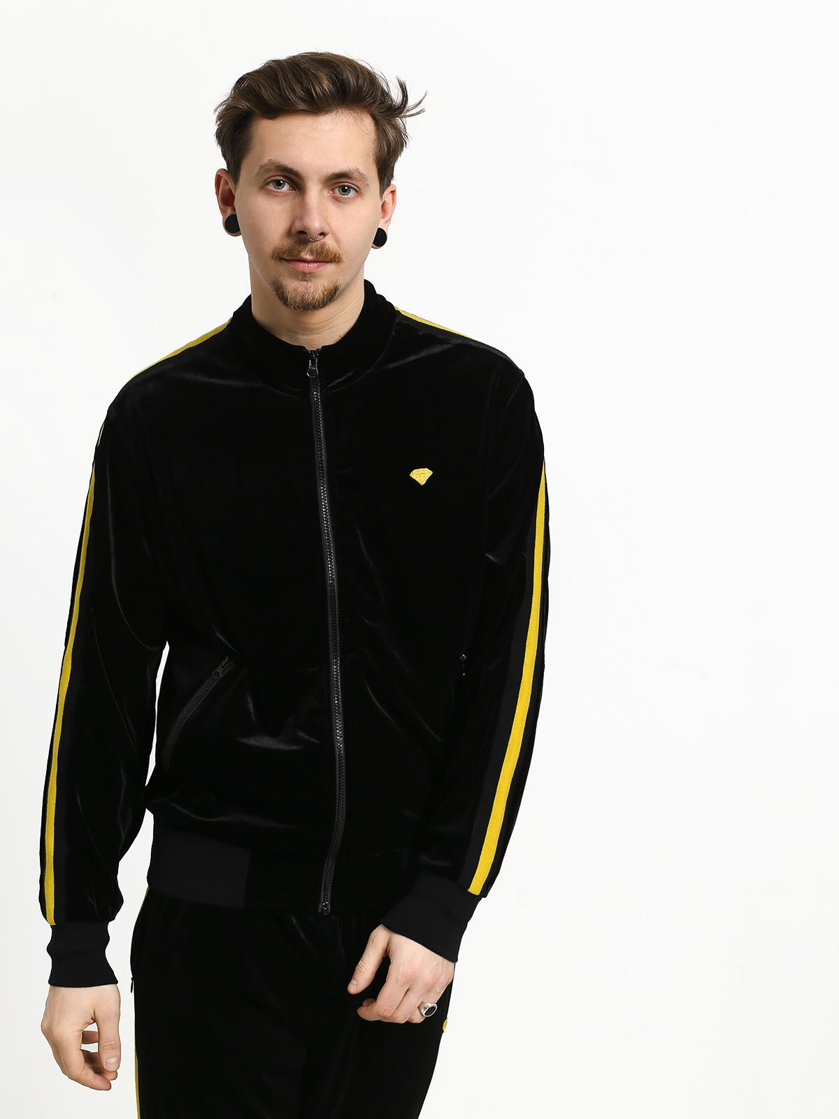 Diamond Supply Co. Brilliant Striped Track Jacke (black)