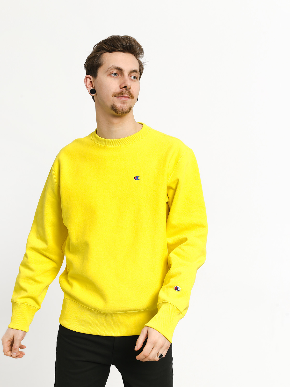 Champion Premium Reverse Weave Small Logo Crewneck Sweatshirt 
